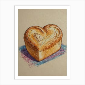 Heart Shaped Bread 1 Art Print