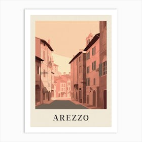 Arezzo Vintage Pink Italy Poster Art Print