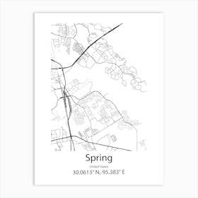 Spring Valley Lake,United States Minimalist Map Poster