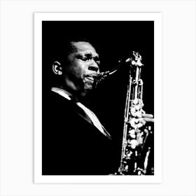 John Coltrane Line Art Illustration 2 Art Print