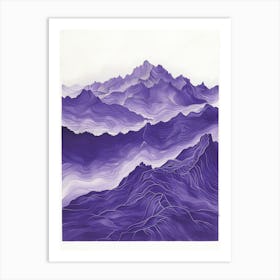 Purple Mountains 1 Art Print