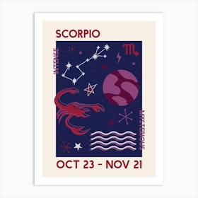 Scorpio Zodiac Art Print