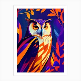 Owl Pop Matisse Bird Art Print