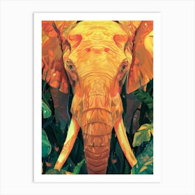 Elephant In The Jungle 2 Art Print