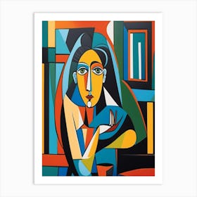 Woman With A Cup Art Print