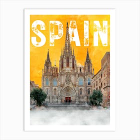 Discover Spain: A Vibrant Wall Art Display of Culture and Heritage Art Print