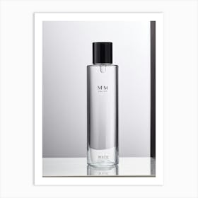 Transparent Glass Bottle Featuring A Minimalist And Sleek Design With A Rounded And Flat Base To Em Art Print