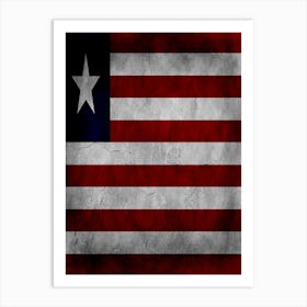 Liberia Flag Texture Art Print