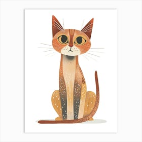 Egyptian Mau Cat Clipart Illustration 3 Art Print
