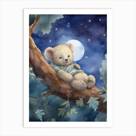 Baby Koala 3 Sleeping In The Clouds Art Print