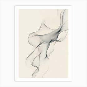 Smoke On A White Background Art Print