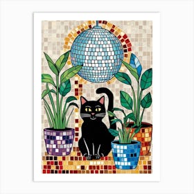 Cat In Pots 2 Art Print