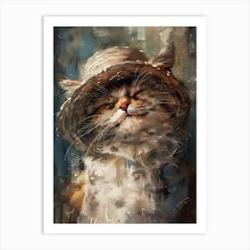 Cat In A Hat Art Print