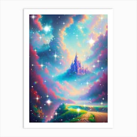 Fantasy Castle In The Sky 1 Art Print