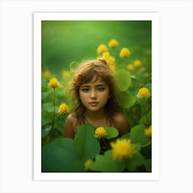 Girl In A Field Art Print