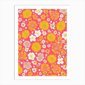 Canterbury Bell Floral Print Warm Tones 1 Flower Art Print