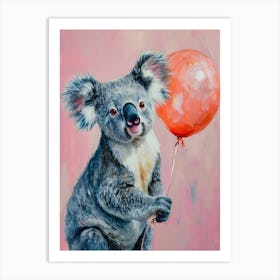 Cute Koala 4 With Balloon Art Print