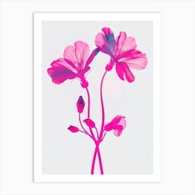 Hot Pink Geranium 1 Art Print