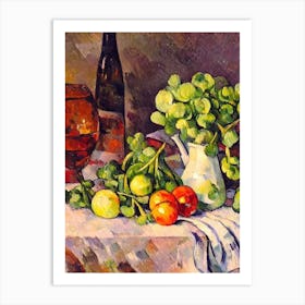 Watercress 3 Cezanne Style vegetable Art Print