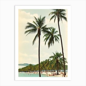 Zlatni Rat Beach Croatia Vintage Art Print