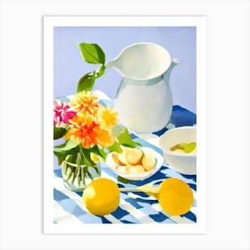 Tablescape 7 vegetable Art Print