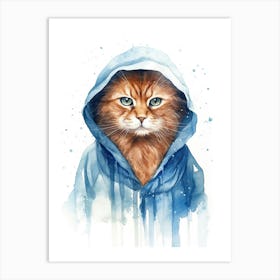 Somali Cat As A Jedi 3 Art Print