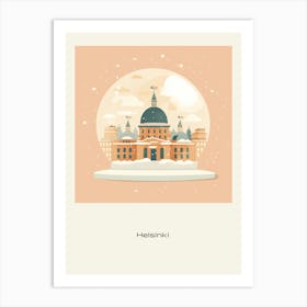 Helsinki Finland Snowglobe Poster Art Print