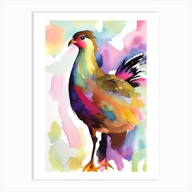 Turkey Watercolour Bird Art Print