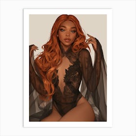 Lacey Black Woman Art Print