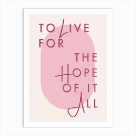 Taylor Swift To Live For The Hope Of It All 2 Affiche