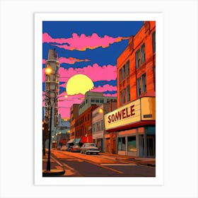 Spokane Washington Pixel Art 1 Art Print