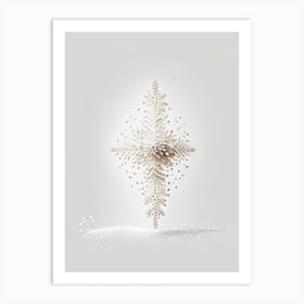 Graupel, Snowflakes, Marker Art 1 Art Print