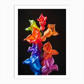 Bright Inflatable Flowers Larkspur 2 Art Print