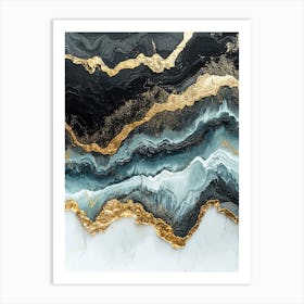 Pindus Golden Peaks - Abstract Earth Art Print