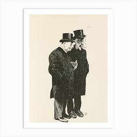 Two Men In Hats Art Print