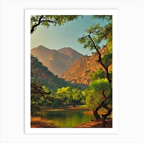 Ranthambore National Park India Vintage Poster Art Print