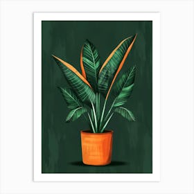 Green Plant In A Pot Art Print