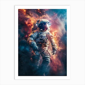 Astronaut In Space 4 Art Print