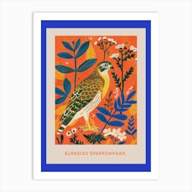 Spring Birds Poster Eurasian Sparrowhawk 1 Art Print