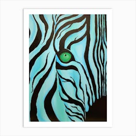 Blue Zebra Art Print