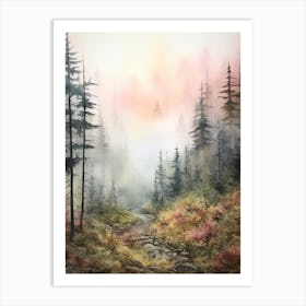 Autumn Forest Landscape Olympic National Forest 1 Art Print