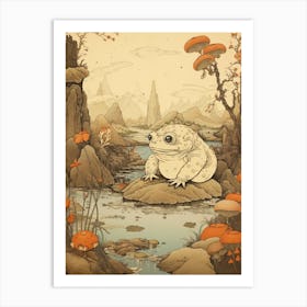 Vintage Japanese Toad 1 Art Print