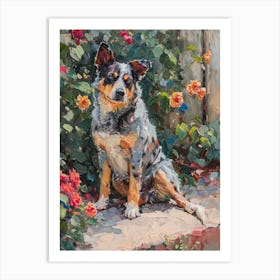 Australian Cattle Dog Acrylic Painting 3 Art Print