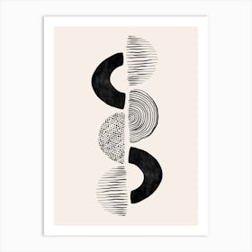 Mid-Century Moon Shapes 1 Art Print