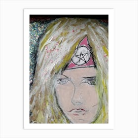 Vince Neil pink pentagram Art Print