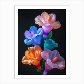 Bright Inflatable Flowers Aconitum 1 Art Print