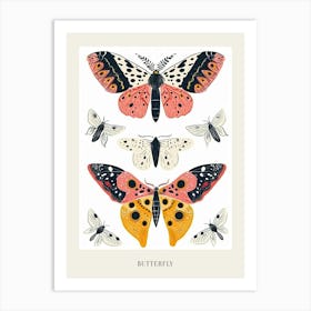 Colourful Insect Illustration Butterfly 6 Poster Art Print