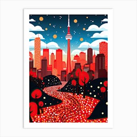 Toronto, Illustration In The Style Of Pop Art 2 Art Print