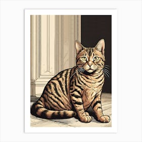 Bengal Cat Portrait Art Print