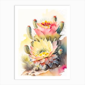 Austrocylindropuntia Subulata Storybook Watercolours Art Print